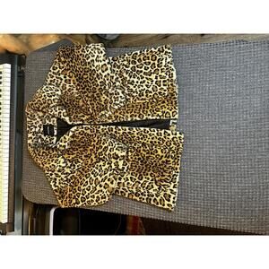 Leopard Print Faux Fur Jacket